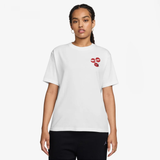 womens jordan flight graphic s/s tee (white/black)