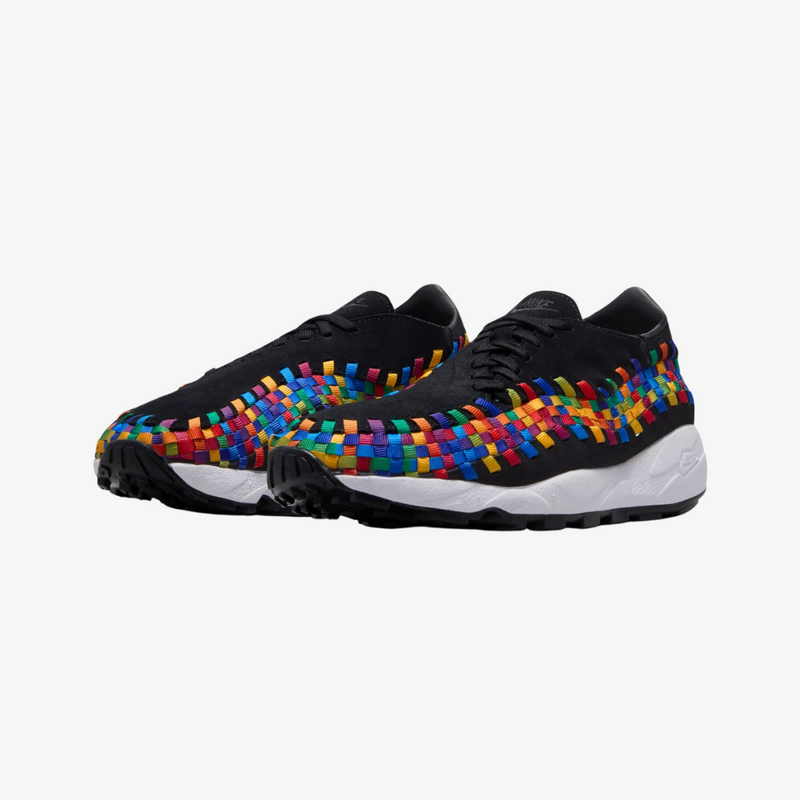 womens nike air footscape woven (black/multi)