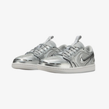 womens jordan 1 mm low v3 (neutral grey/metallic silver)