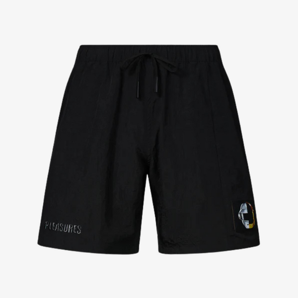 mens pleasures x daft punk crush hiking shorts (black)