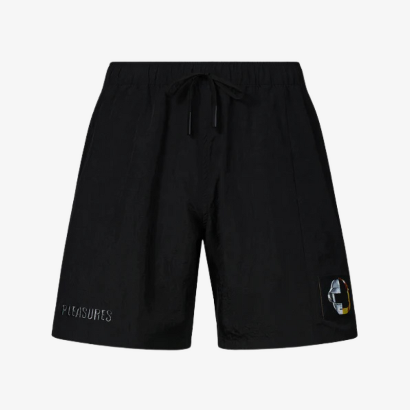 mens pleasures x daft punk crush hiking shorts (black)