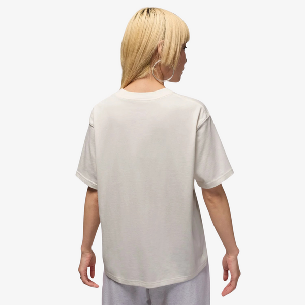 womens jordan flight s/s tee (white/blue/red)