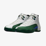 mens jordan 12 retro (summit white/gorge green)