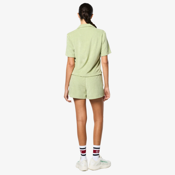womens sergio tacchini edda cropped shirt (reseda)