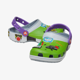 gradeschool crocs x disney pixar's toy story buzz lightyear classic clog (blue/grey)