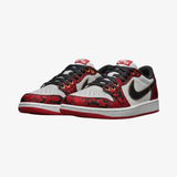 mens jordan 1 retro low og (black/varsity red-summit white)