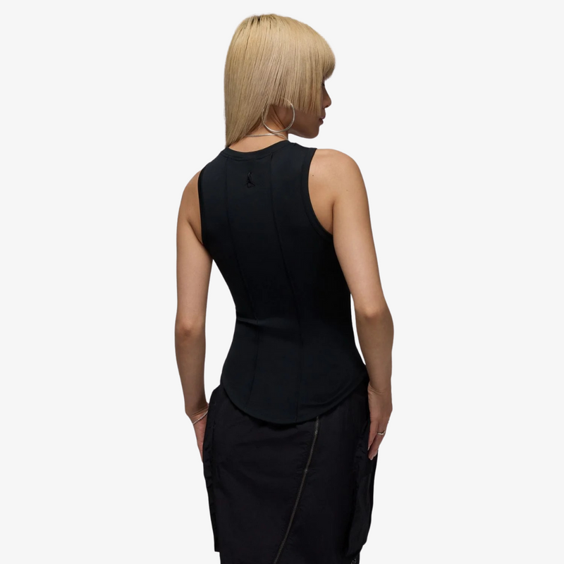 womens x jordan tela tank top (black)
