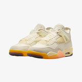 womens jordan 4 retro "birds of paradise" (coconut milk/muslin-bright mango)