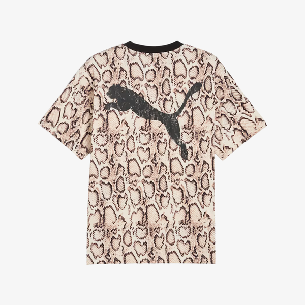 mens puma x a$ap rocky snakeskin s/s tee (frosted ivory-aop)