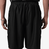 mens jordan brooklyn cat scratch shorts (black/scream green)