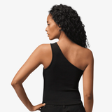 womens jordan asymmetrical tank top (black/red)