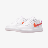 preschool nike force 1 low (white/bright violet-turf orange)