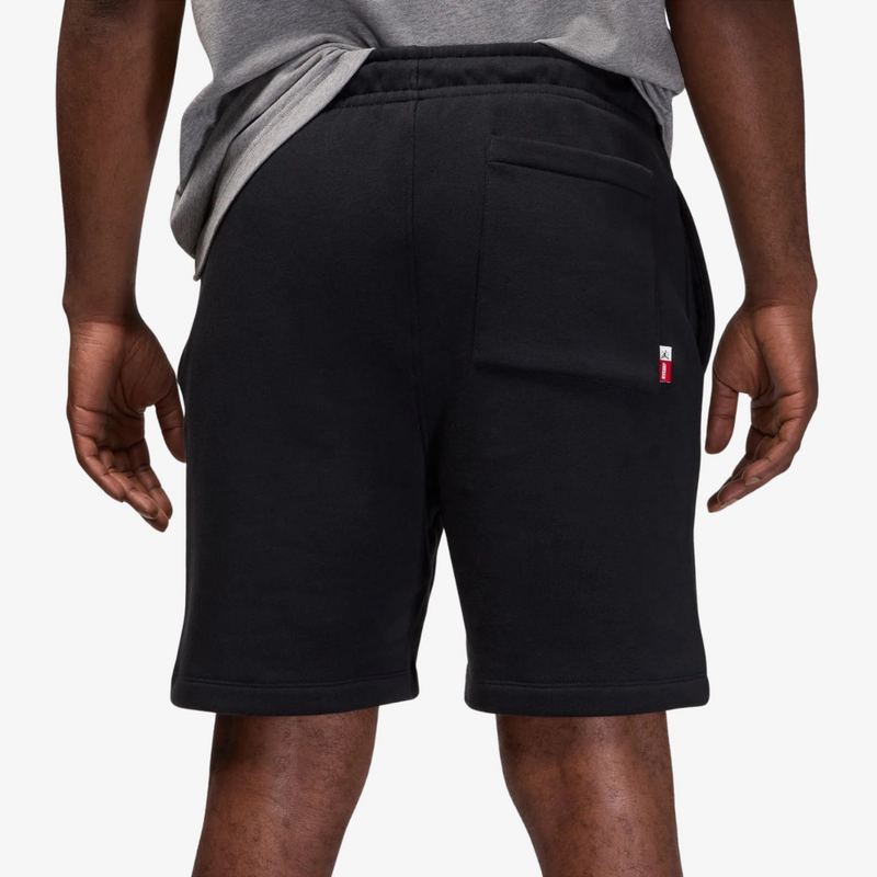 mens jordan brooklyn fleece skate short (black/smoke grey)