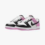gradeschool nike dunk low (off white/black-lt magenta)
