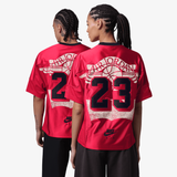 mens jordan x levi's® jersey (gym red/black/pale ivory/black)