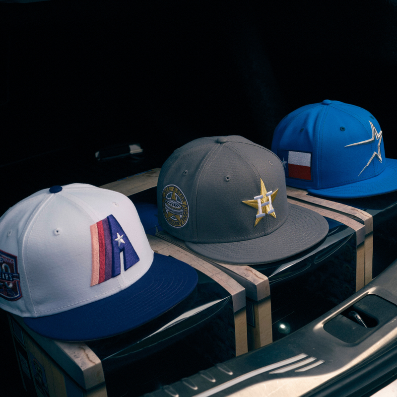 kids new era x premiumgoods. houston astros 59fifty fitted (cassette tape)