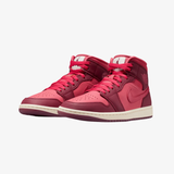 womens jordan 1 mid se (team red/sierra red)