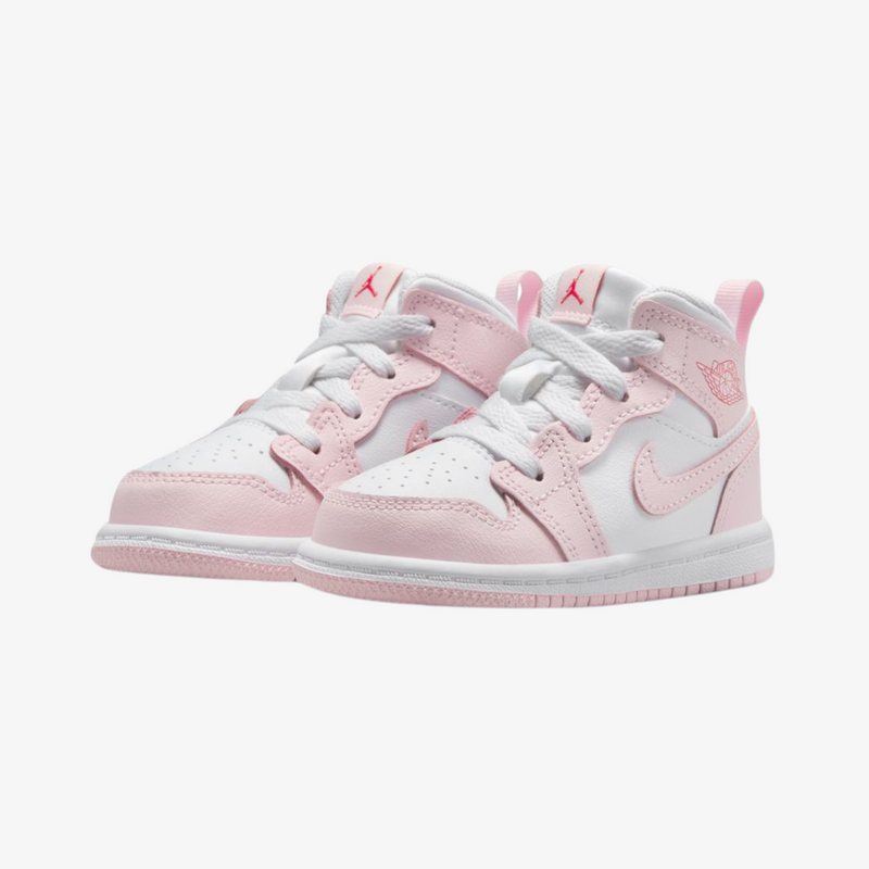 toddler jordan 1 mid (pink foam/fire red)