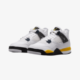 preschool jordan 4 retro (white/tour yellow-dark blue grey-black)