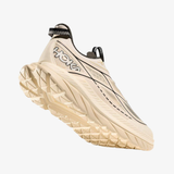 mens hoka mach remastered (egg shell/asphalt grey)