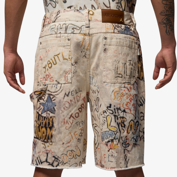 mens jordan printed graphic short (sail)