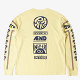 mens parra never sinister l/s tee (yellow)