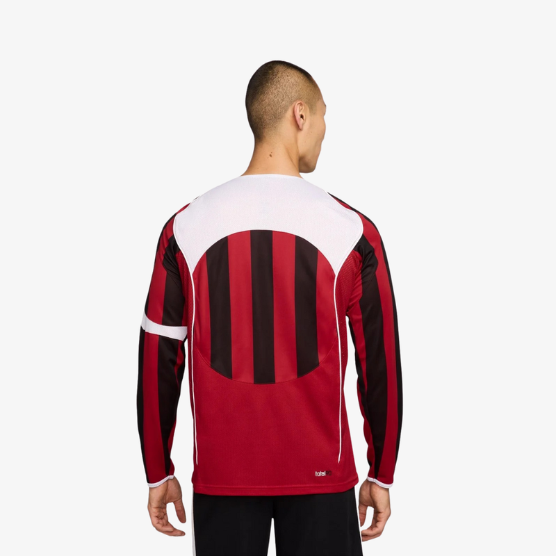 mens nike total 90 dri-fit l/s soccer jersey (gym red/white)