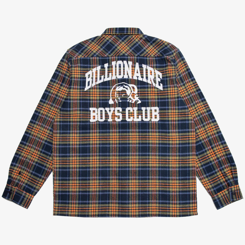 mens billionaire boys club contact woven flannel (maritime)
