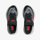 preschool hoka rincon 4 (black/red)