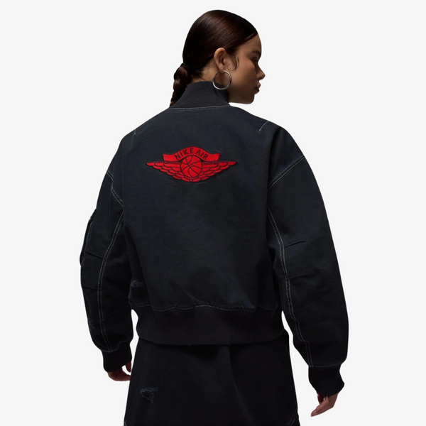 womens jordan renegade rare air jacket (black/red)