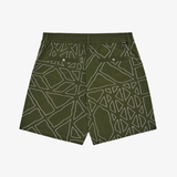 mens malbon golf mesh pocket short (olivine)