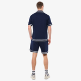 mens sergio tacchini tito s/s polo (martime blue)