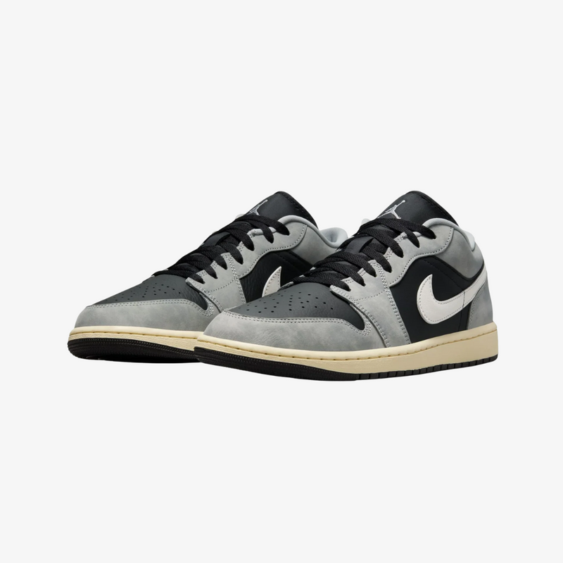 mens jordan 1 low se (light smoke grey/black)