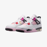 mens jordan 4 retro (off white/fire pink-anthracite)