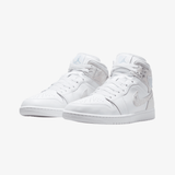 mens jordan 1 mid se (white/field silver)