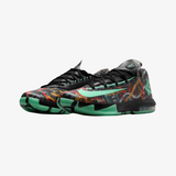 mens nike kd vi (multi-color/green glow-black)