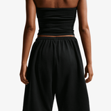 womens nike sportswear oversized bermuda shorts (black)