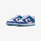 gradeschool nike nike dunk low (white/game royal)