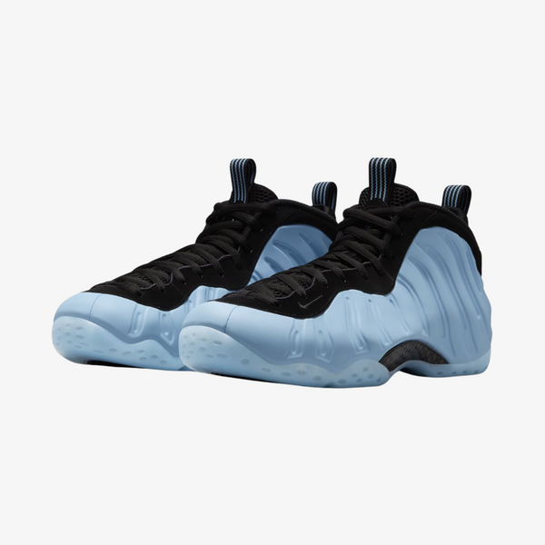 mens nike air foamposite one (psychic blue/black)