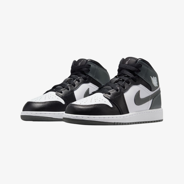 gradeschool jordan 1 mid (black/iron grey)