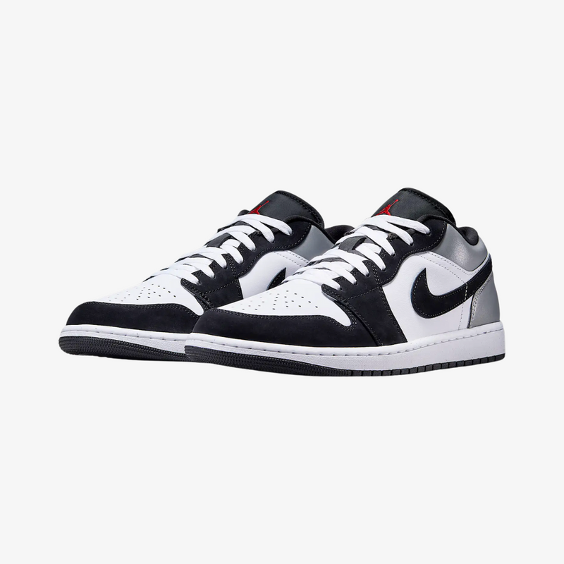 mens jordan 1 low se (white/silver/black)