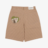 mens pleasures cat mirror shorts (beige)