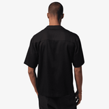 mens jordan brooklyn bowling shirt (black/infrared 23)