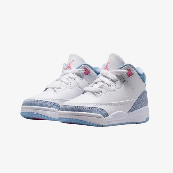 toddler jordan 3 retro (white/pink glow)
