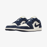 mens jordan 1 low se (obsidian/university gold)
