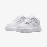 toddler nike force 1 low (white/white)