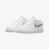 preschool nike force 1 low (white/black)
