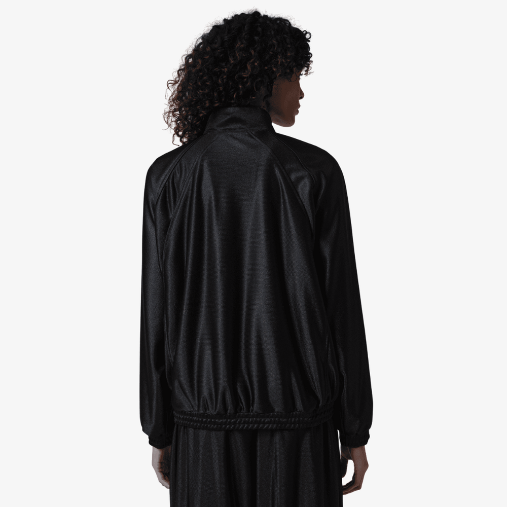 womens jordan brooklyn durasheen track jacket (black/white