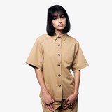 womens melody ehsani chloe button up (khaki)