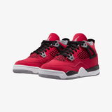 preschool jordan 4 retro "toro" (fire red/white-black)